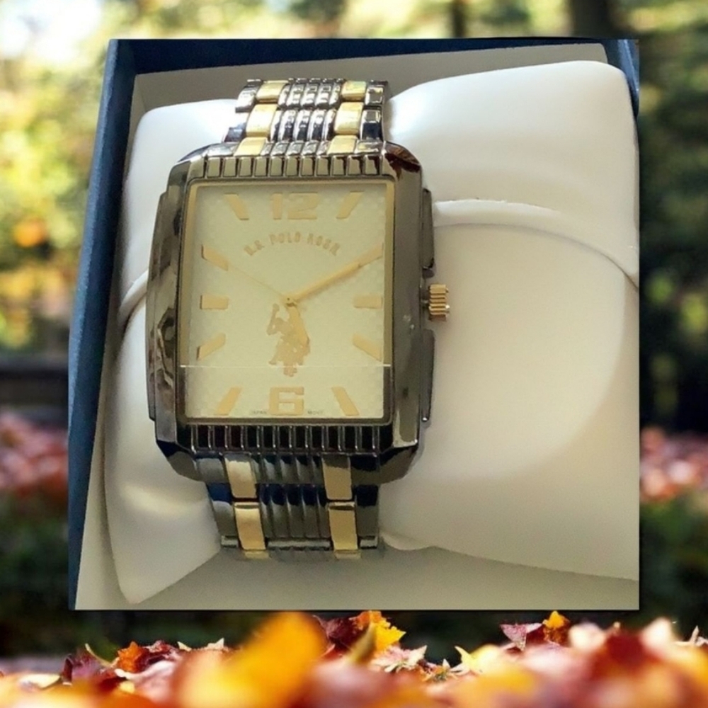 WATCH by Polo Golden black band nice detail needs battery comes in a box…